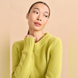 La Ligne Solid Mini Marin Sweater Chartreuse